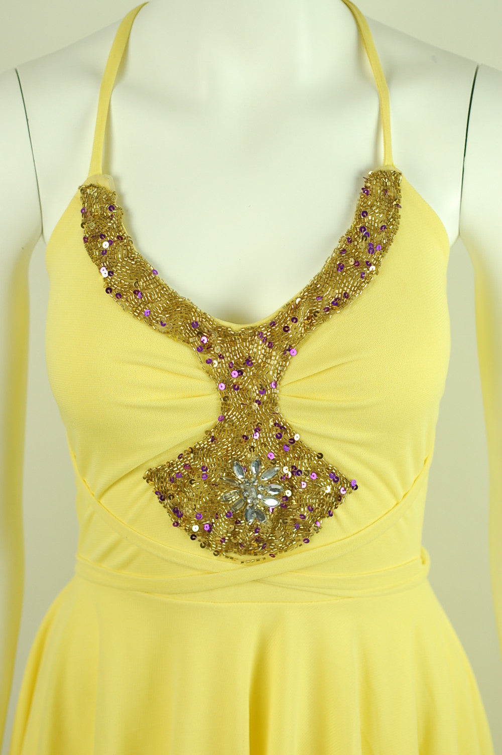 Yellow Beaded Formal Prom