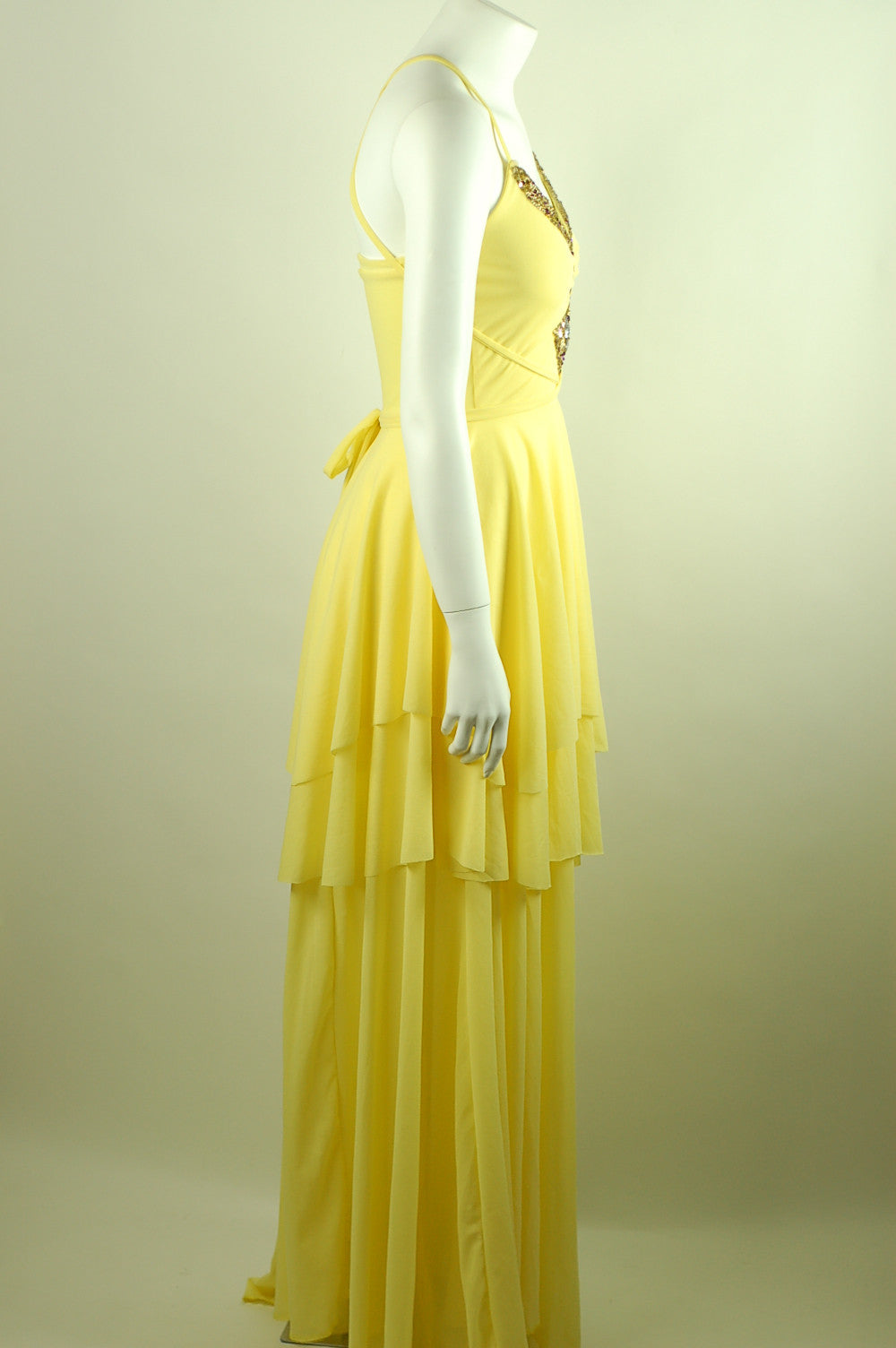 Yellow Beaded Formal Prom