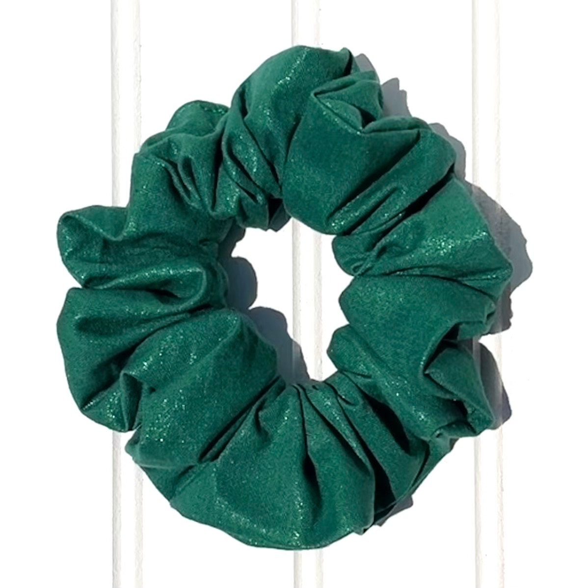 Green Festive Cotton Scrunchies