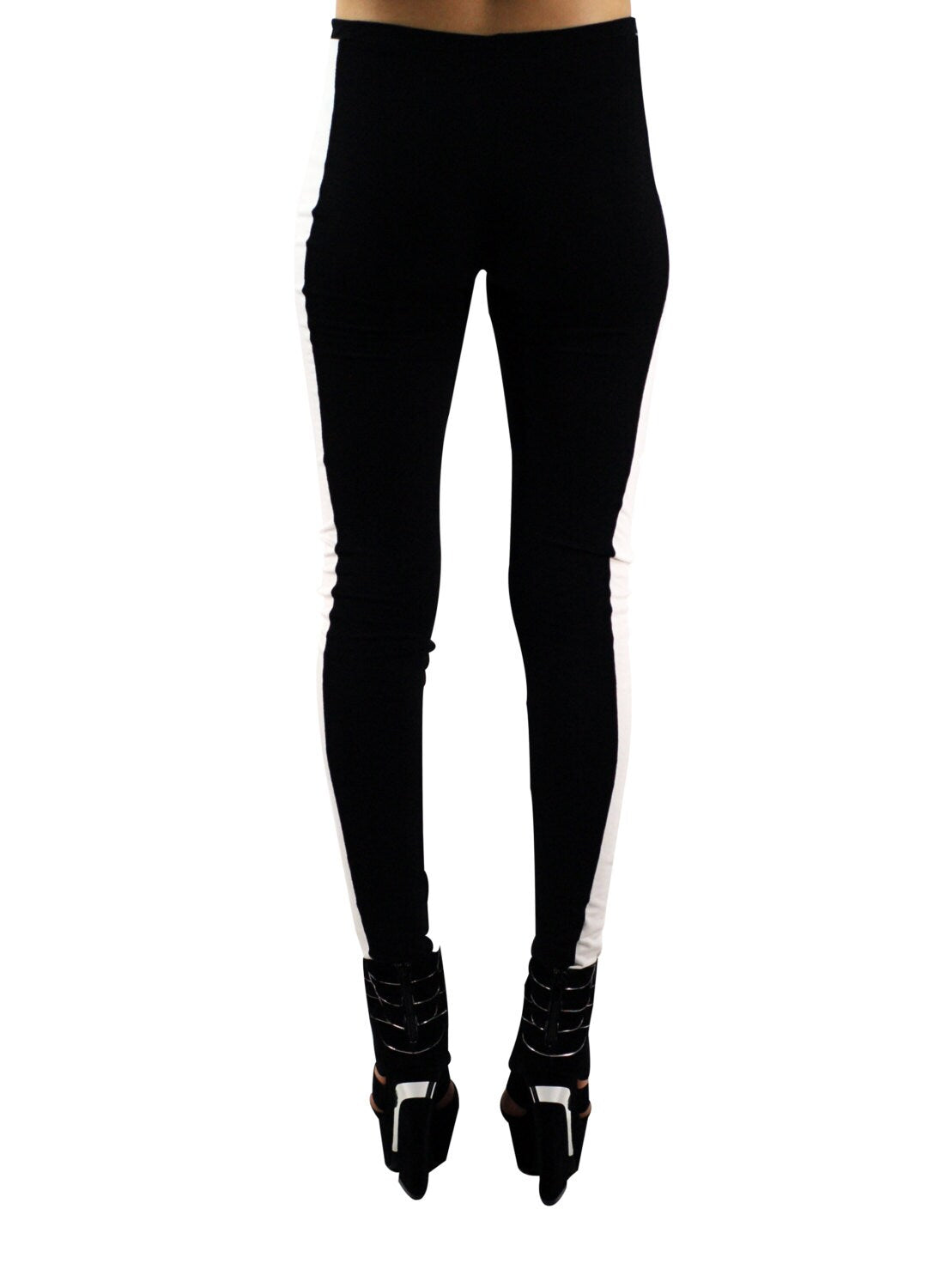 Ella Black and White Tuxedo Stripe Leggings